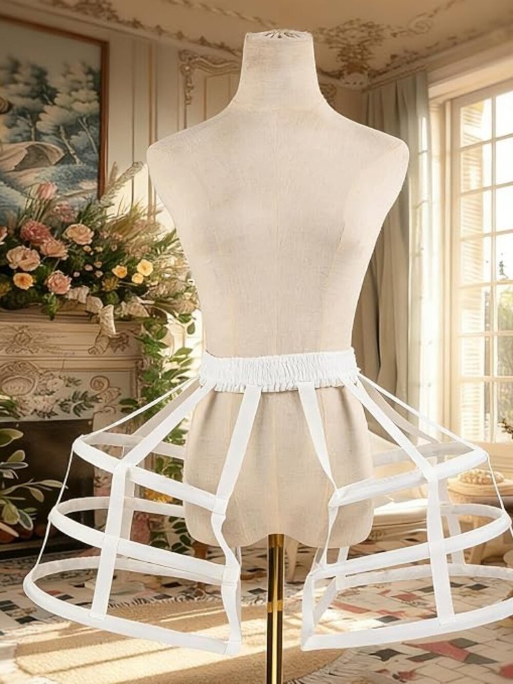 Victorian Hoop White Skirt